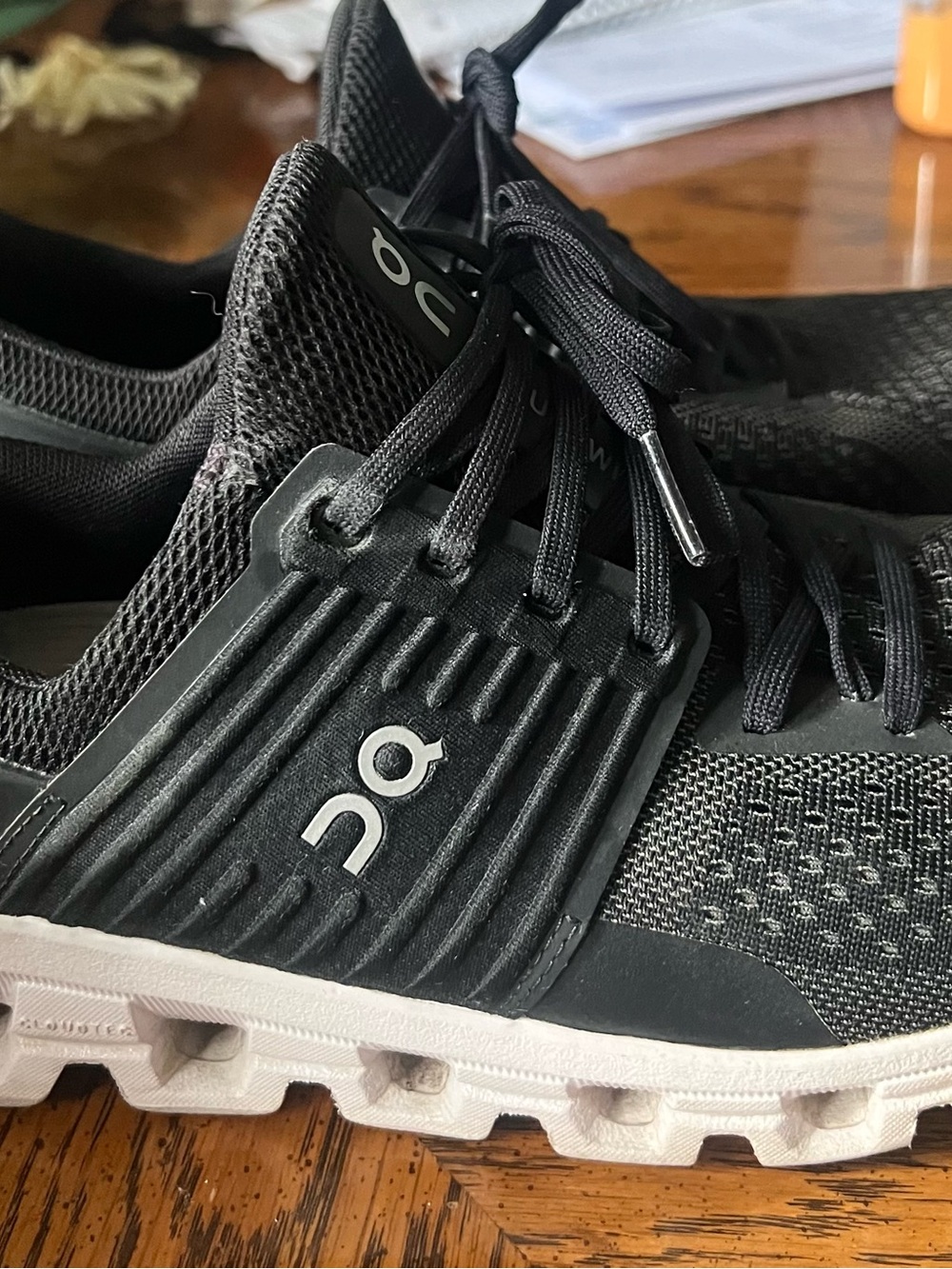 On Running Women’s Black Athletic Cloud Runners with White Sole
